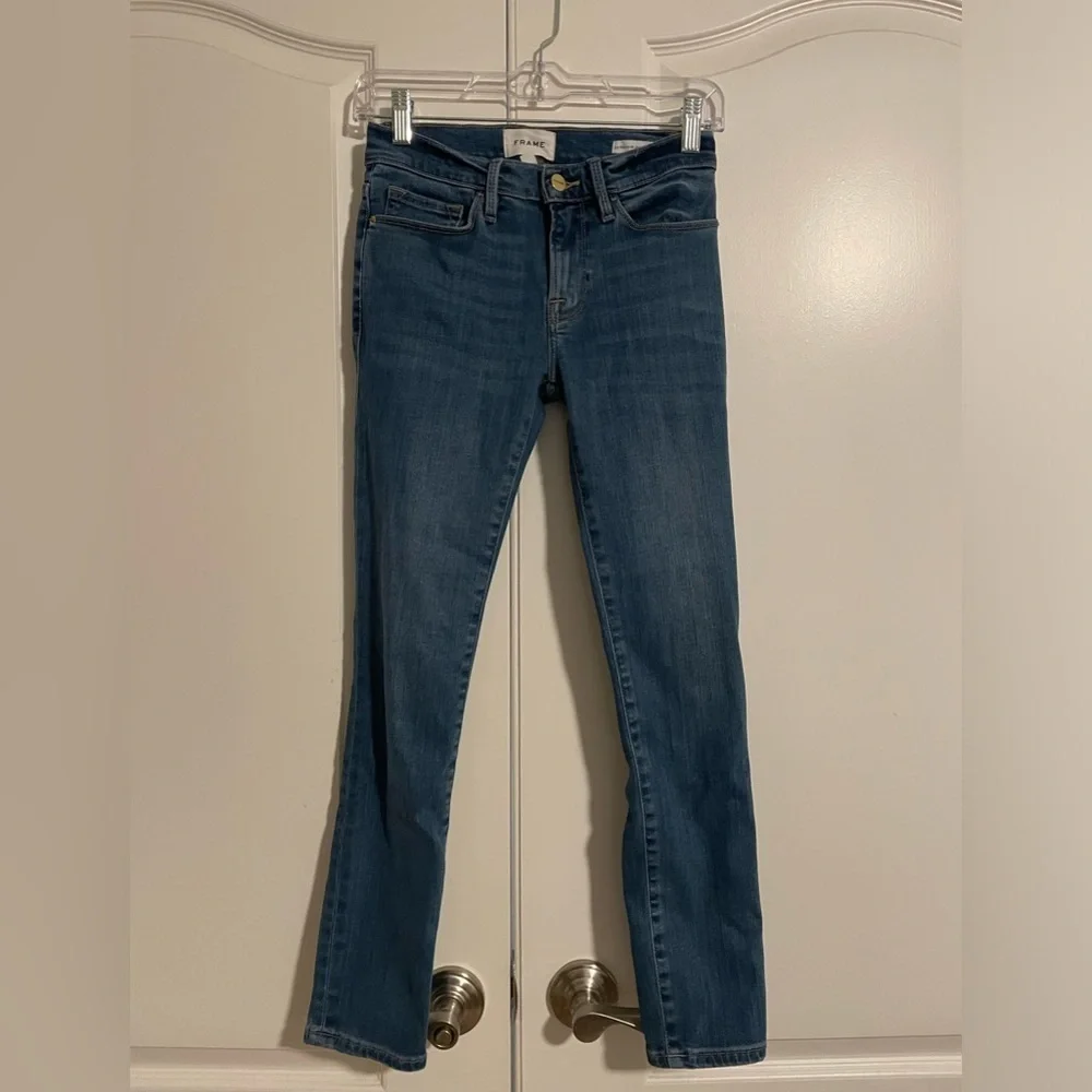 Frame Cropped Skinny Denim Jeans